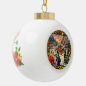 Weihnachtscrash Keramik Kugel-Ornament (Links)