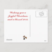 Weihnachtscreche Feiertagspostkarte (Rückseite)