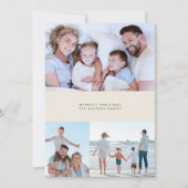 Weihnachtscreme 4 Fotos Stilvoll Einfach Feiertagskarte (Vorderseite)