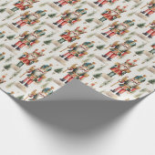 Weihnachtscreme-Aquarell Geschenkpapier (Ecke)