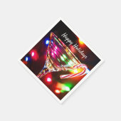 Weihnachtscreme auf Cocktail Party Glas Serviette (Ecke)