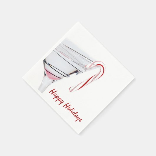 Weihnachtscreme auf Cocktailglas Serviette (Ecke)