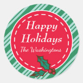 Weihnachtscreme-Aufkleber Runder Aufkleber (Vorderseite)