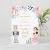 Weihnachtscreme Babydusche Einladung (Stehend Vorderseite)