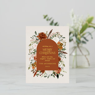 Weihnachtscreme, botanisch elegante Junggebirgsfol Folien Feiertagspostkarte