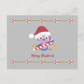 Weihnachtscreme Candy Cane Anpassbarer Text Feiertagspostkarte (Vorderseite)