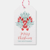 Weihnachtscreme Candy Cane Geschenkanhänger (Vorderseite)