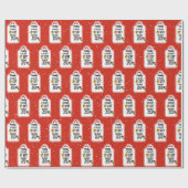 Weihnachtscreme Candy Cane Geschenkmarke Geschenkpapier (Flach)