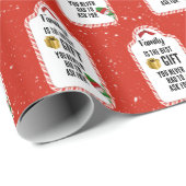 Weihnachtscreme Candy Cane Geschenkmarke Geschenkpapier (Rolleneckpunkt)