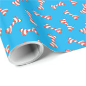 Weihnachtscreme Cane Dog Knochen Geschenkpapier (Rolleneckpunkt)