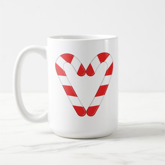 Weihnachtscreme Cane Herz Tasse (Links)