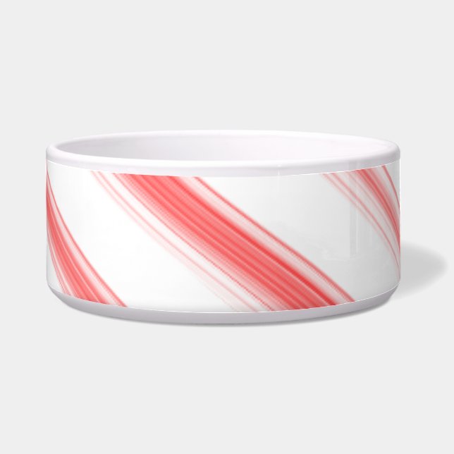 Weihnachtscreme Cane Holiday Keramik Pet Bowl Napf (Vorderseite)