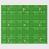 Weihnachtscreme Cane Karierte Wrapping Paper Geschenkpapier (Flach)