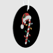 Weihnachtscreme Cane Santa Xmas Kinder Ornament (Vorderseite)
