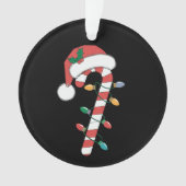 Weihnachtscreme Cane Santa Xmas Kinder Ornament (Vorderseite)