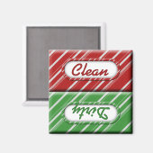 Weihnachtscreme Cane Saubere Geschirrspülmaschine Magnet (Vorderseite/Rückseite)