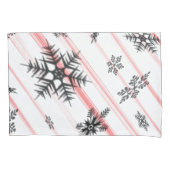 Weihnachtscreme Cane Snowflakes Pillowcase Kissenbezug (Vorderseite)