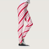 Weihnachtscreme Cane Striped Leggings (Rechts)