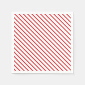 Weihnachtscreme Cane Stripes Muster Serviette (Vorderseite)