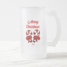 Weihnachtscreme Canes Große Mattierte Tasse