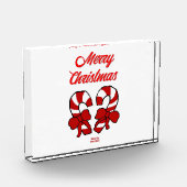 Weihnachtscreme-Canes Horizontal Foto Block (Links)