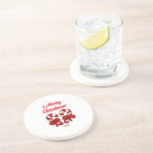 Weihnachtscreme Canes Sandstone Untersetzer (Seite)