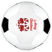 Weihnachtscreme Canes Soccer Ball (Gedreht)
