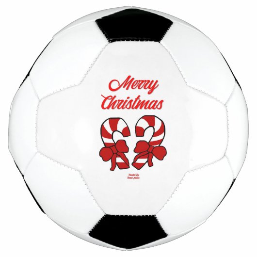 Weihnachtscreme Canes Soccer Ball (Vorderseite)
