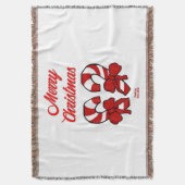 Weihnachtscreme-Canes-Throw-Blanket Decke (Vorderseite Vertikal)