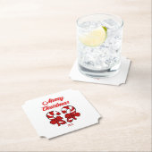 Weihnachtscreme Canes Ticket Paper Untersetzer (Vor Ort)