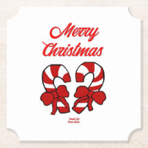 Weihnachtscreme Canes Ticket Paper Untersetzer