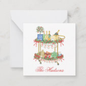 Weihnachtscreme Champagne Bar Kartonschließung Mitteilungskarte (Vorderseite)