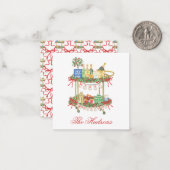 Weihnachtscreme Champagne Bar Kartonschließung Mitteilungskarte (Vorderseite/Rückseite Beispiel)