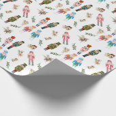 Weihnachtscreme-Collage Geschenkpapier (Ecke)