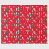 Weihnachtscreme-Collage Geschenkpapier (Flach)