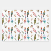 Weihnachtscreme-Collage Geschenkpapier Set (Vorderseite 3)