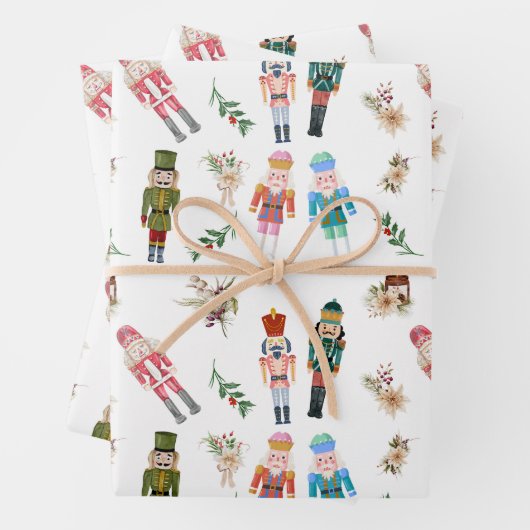 Weihnachtscreme-Collage Geschenkpapier Set (Beispiel)