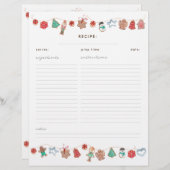 Weihnachtscreme-Cookies Beilage (Vorne/Hinten)