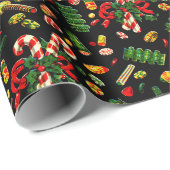 Weihnachtscreme der 50er Jahre Geschenkpapier (Rolleneckpunkt)