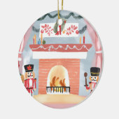 Weihnachtscreme-Feuerplatz | Merry Watercolor Keramik Ornament (Links)