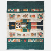 Weihnachtscreme Fleece Blanket Aquamarin (Vorderseite)