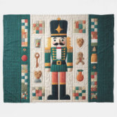 Weihnachtscreme Fleece Blanket Aquamarin (Vorderseite (Horizontal))