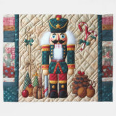 Weihnachtscreme Fleece Blanket Aquamarin (Vorderseite (Horizontal))