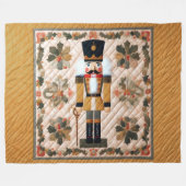 Weihnachtscreme Fleece Blanket Gold (Vorderseite (Horizontal))