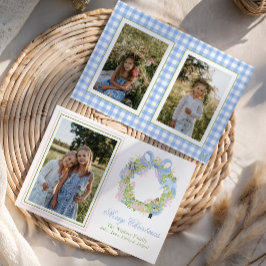 Weihnachtscreme-Foto Feiertagskarte