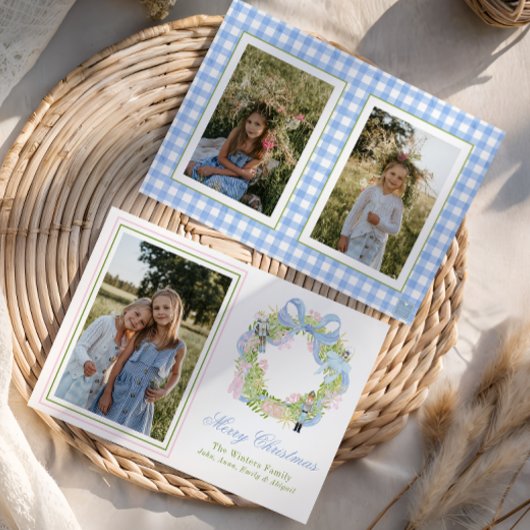 Weihnachtscreme-Foto Feiertagskarte