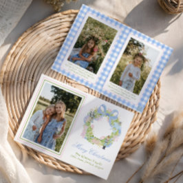 Weihnachtscreme-Foto Feiertagskarte