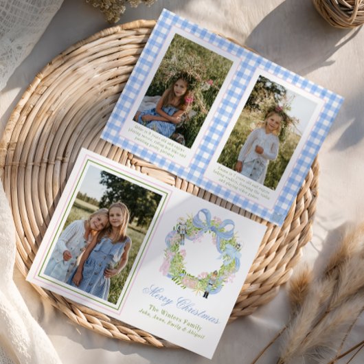 Weihnachtscreme-Foto Feiertagskarte