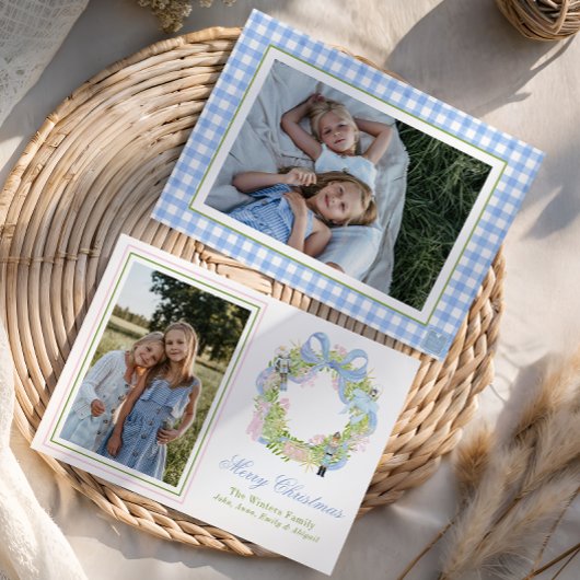 Weihnachtscreme-Foto Feiertagskarte