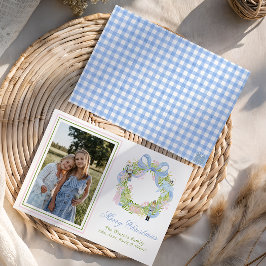 Weihnachtscreme-Foto Feiertagskarte